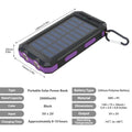 AmpUp Waterproof Portable Solar Power Bank With Flashlight Compass