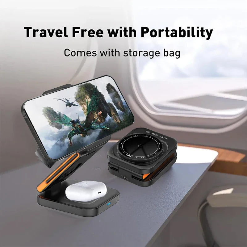 AmpUp 3-in-1 Foldable Magnetic Wireless Charger