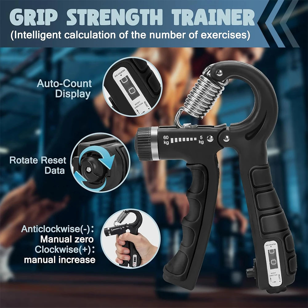 AmpUp Adjustable Hand Gripper Fitness Training Set