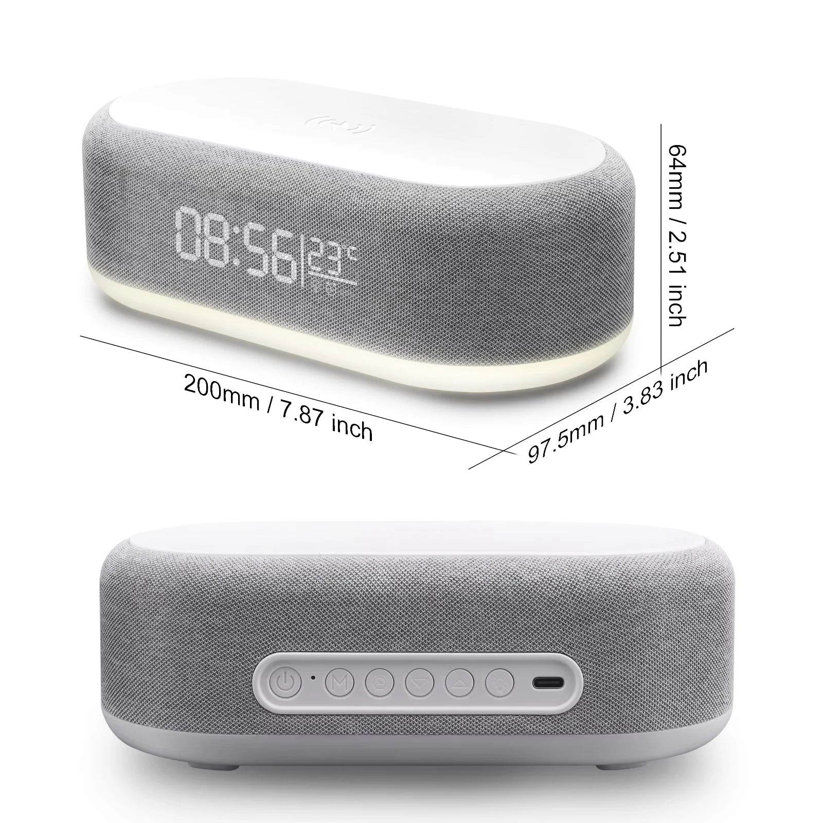 AmpUp Wireless Charger Alarm Clock